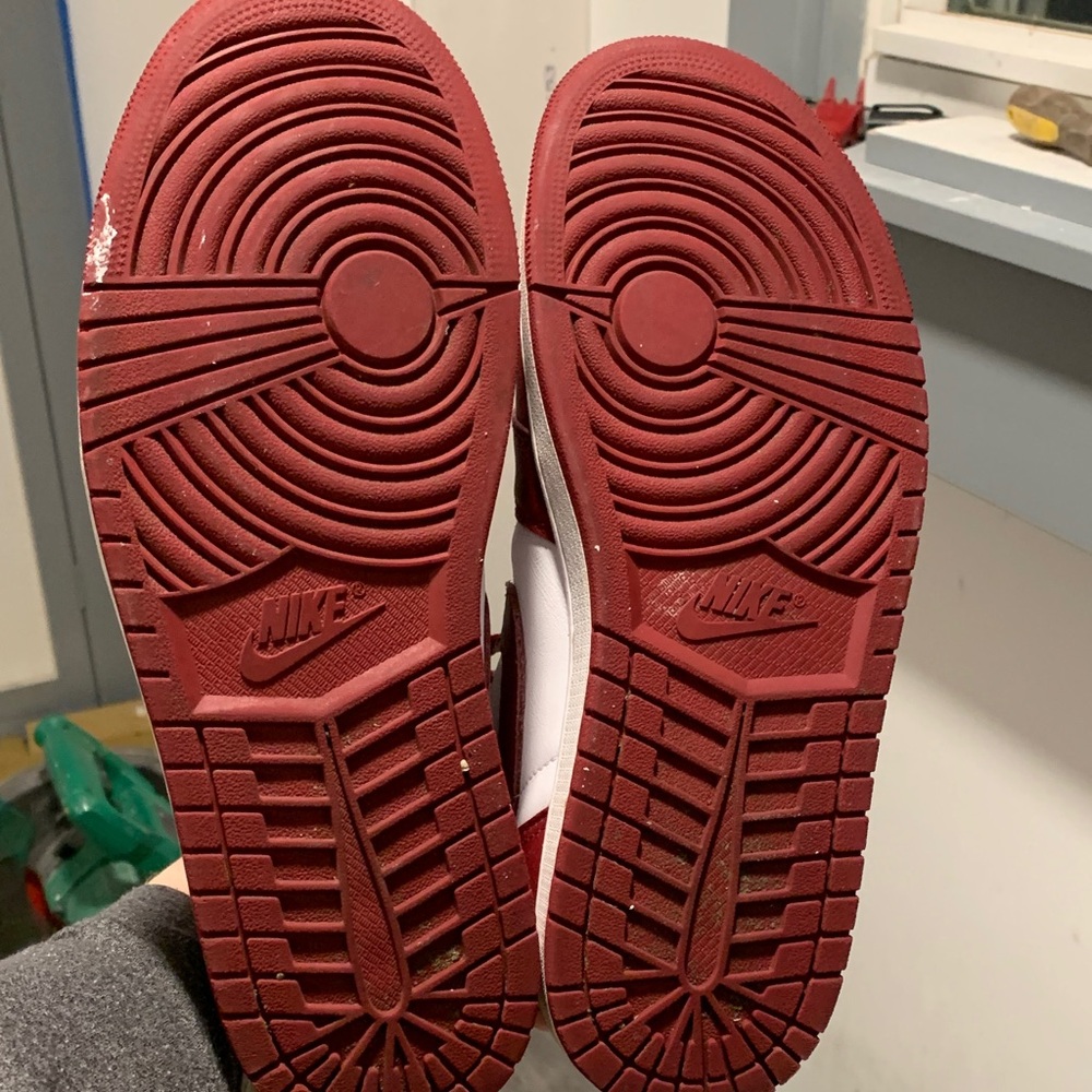 Nike Red and White High-Top Sneakers - Picture 3 of 8